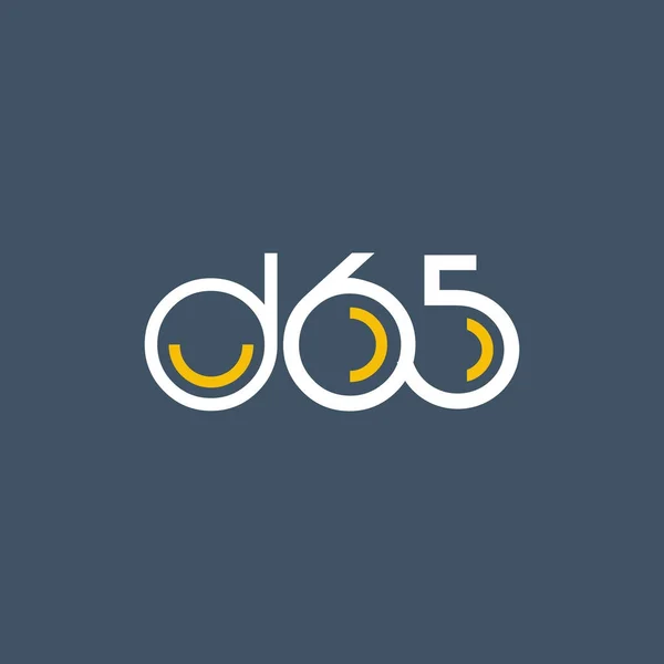 Digital logosu D65 tasarımını — Stok Vektör