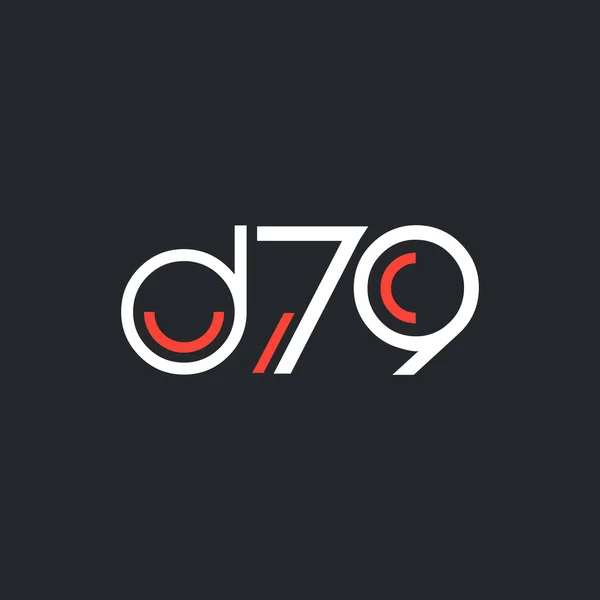 デジタル ロゴ D79 のデザイン — ストックベクタ