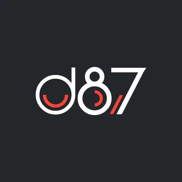 D87 デジタルのロゴの設計 — ストックベクタ