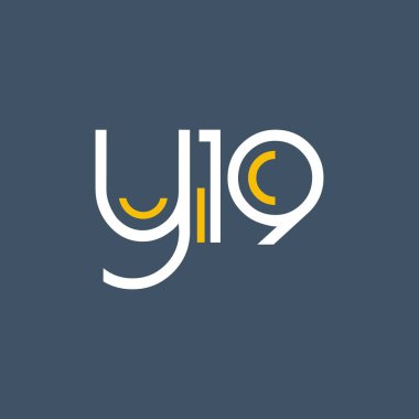logo ile mektup ve sayı Y19 