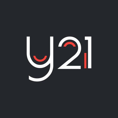 logo ile mektup ve sayı Y21 