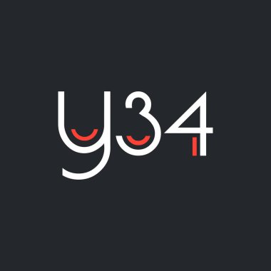 logo ile mektup ve sayı Y34 