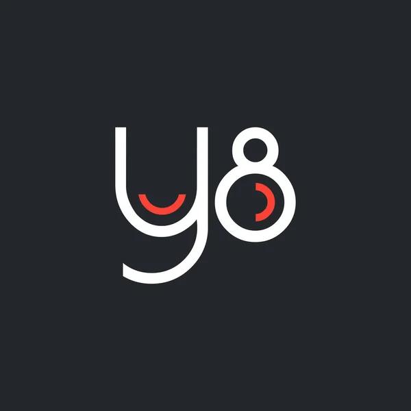 文字と番号 Y8 ロゴ — ストックベクタ