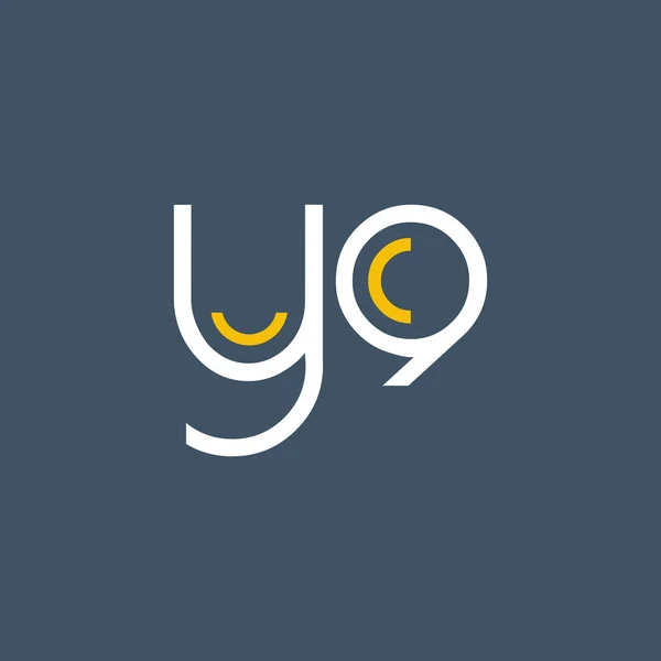 Логотип с буквой и номером Y9 — стоковый вектор