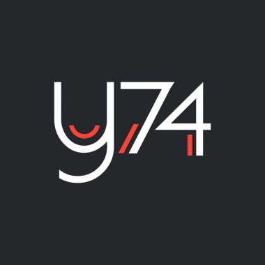 logo ile mektup ve sayı Y74 