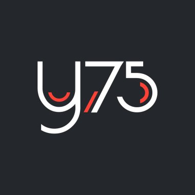 logo ile mektup ve sayı Y75 
