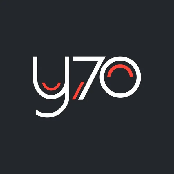 Logotipo com letra e número Y70 —  Vetores de Stock