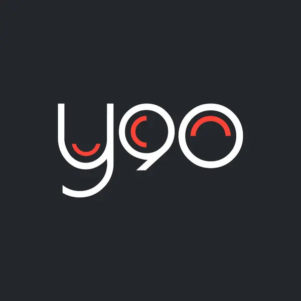 Логотип с буквой и номером Y90 — стоковый вектор