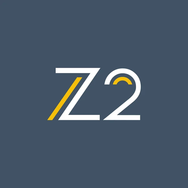 Логотип з буквою і номером Z2 — стоковий вектор