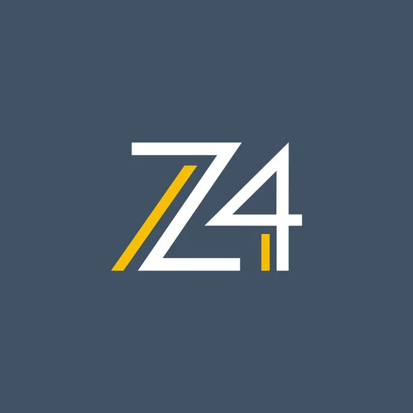 Logo met de letter en nummer Z4 — Stockvector