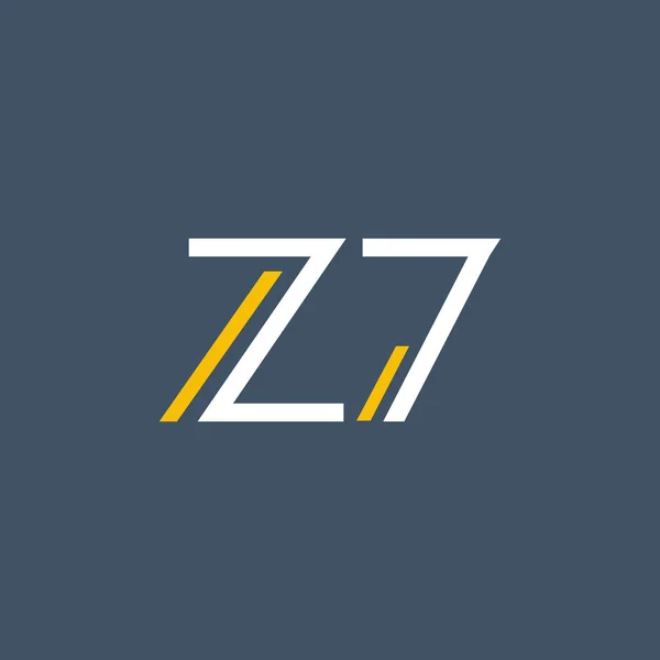 Logo met de letter en nummer Z7 — Stockvector