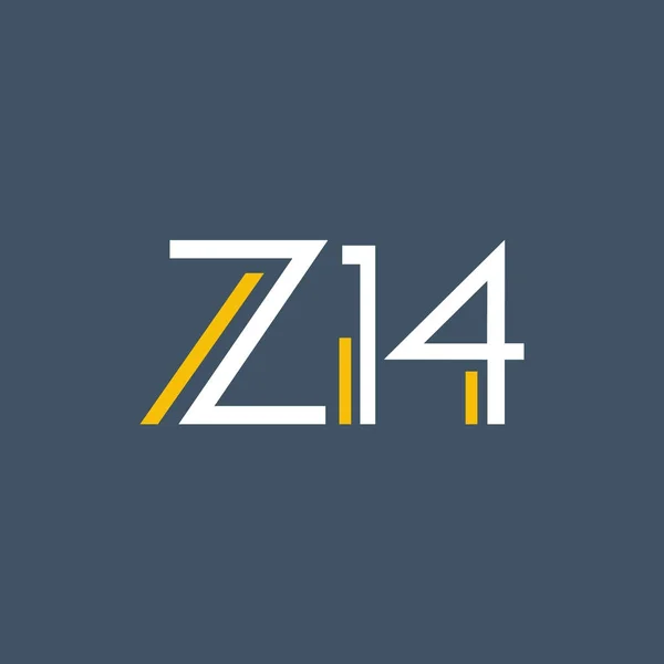 Logo met de letter en nummer Z14 — Stockvector