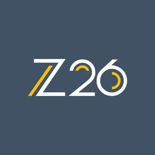 Logo met de letter en nummer Z26 — Stockvector