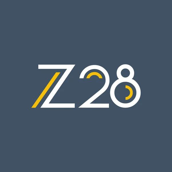 Logo met de letter en nummer Z28 — Stockvector