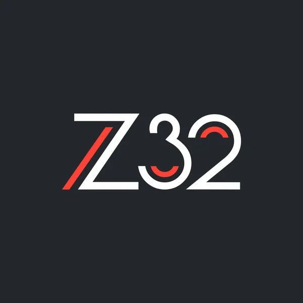 Λογότυπο με γράμμα και αριθμός Z32 — Διανυσματικό Αρχείο