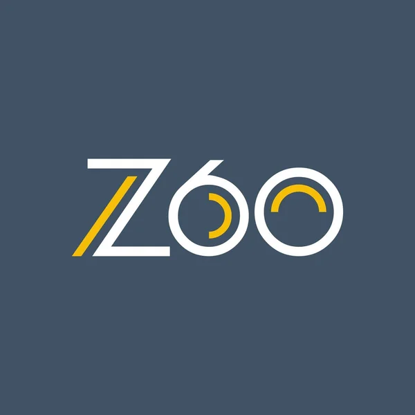 带字母和数字 Z60 的徽标 — 图库矢量图片