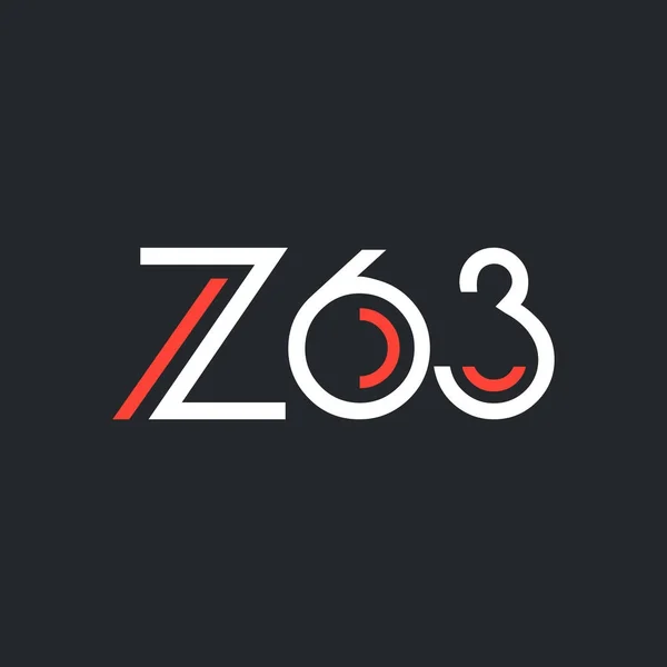 편지와 숫자 Z63 로고 — 스톡 벡터