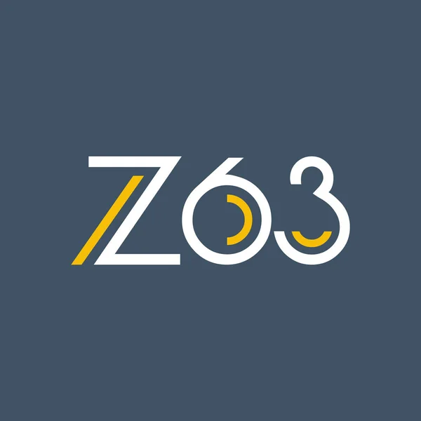 Logo met de letter en nummer Z63 — Stockvector