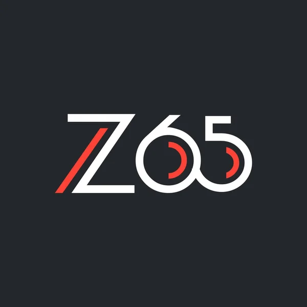 편지와 숫자 Z65 로고 — 스톡 벡터