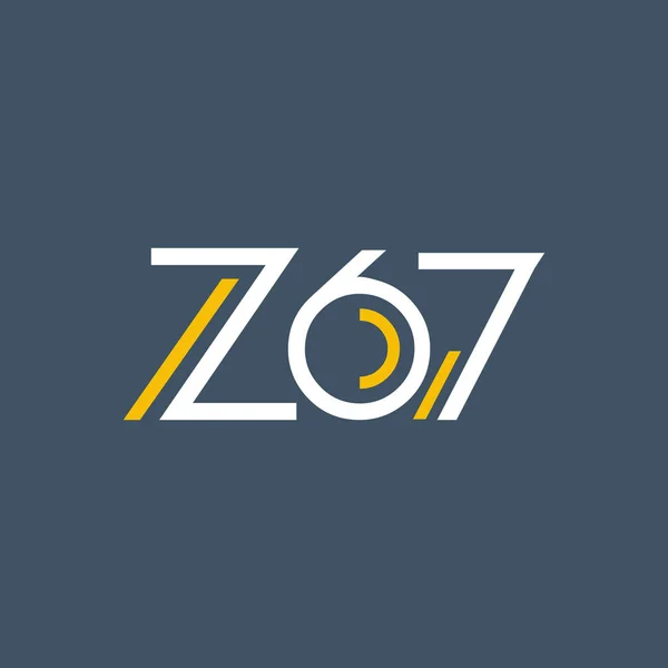 Logo met de letter en nummer Z67 — Stockvector