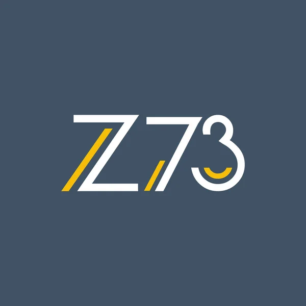 Logo met de letter en nummer Z73 — Stockvector