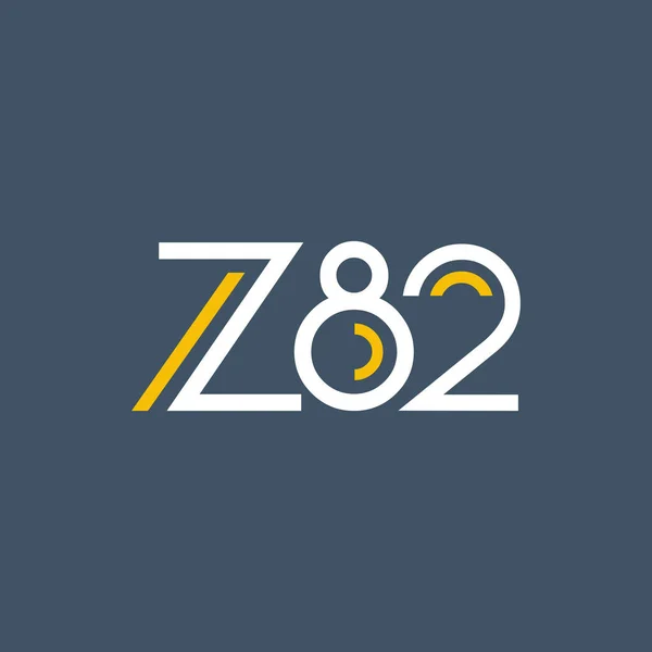 Logo met de letter en nummer Z82 — Stockvector