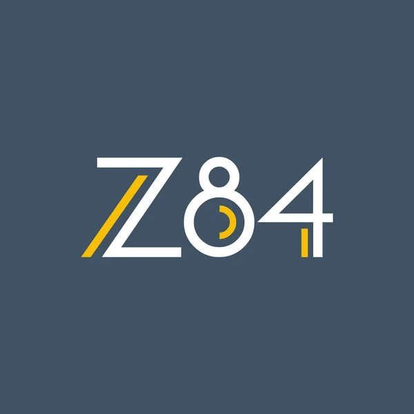 Logo met de letter en nummer Z84 — Stockvector