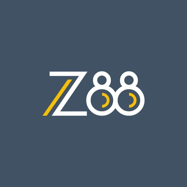 Logo met de letter en nummer Z88 — Stockvector