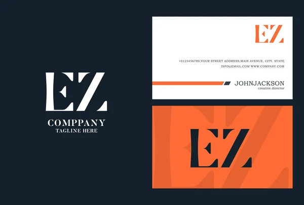 Logotipo de Cartas Comuns Ez — Vetor de Stock