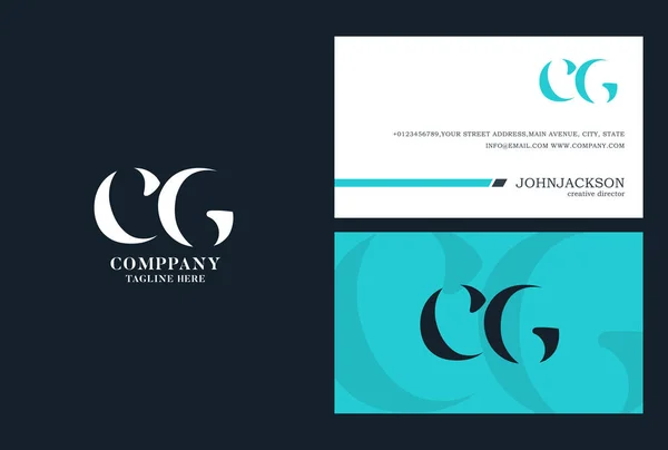 Logotipo com letras conjuntas Eg — Vetor de Stock