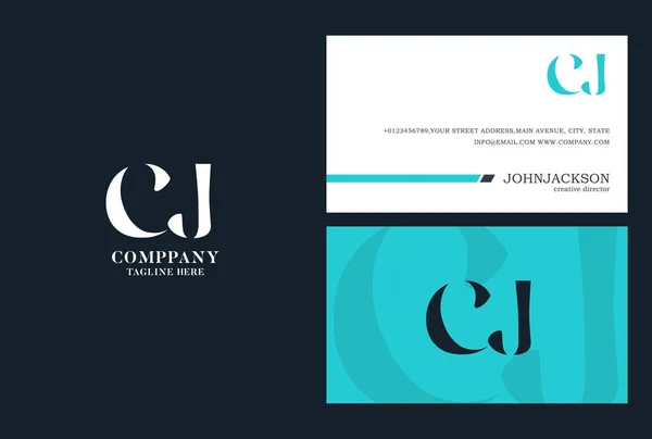 Cj Cartas Comuns Logo — Vetor de Stock