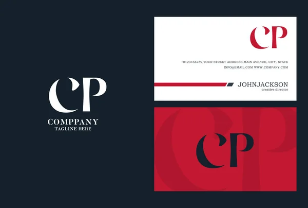 CP commun lettres Logo — Image vectorielle