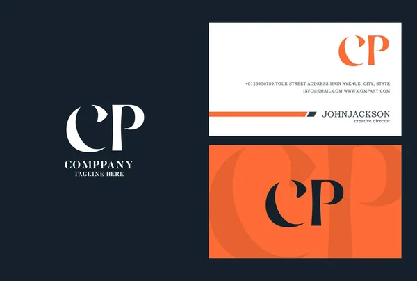 Cp Cartas Comuns Logo — Vetor de Stock