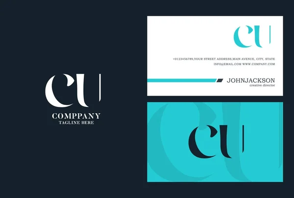 Cu gezamenlijke brieven Logo — Stockvector
