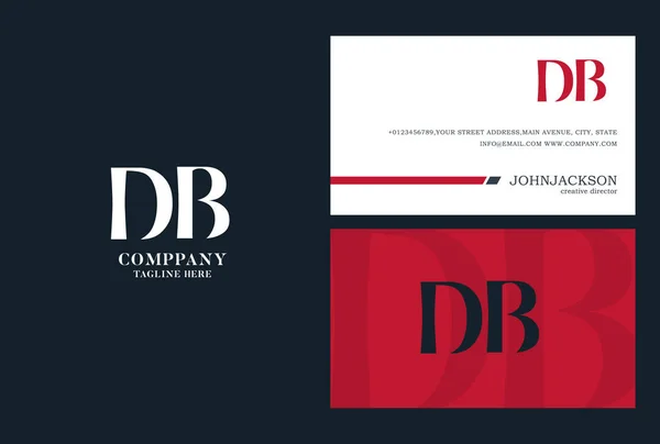 DB Cartas Comuns Logo — Vetor de Stock