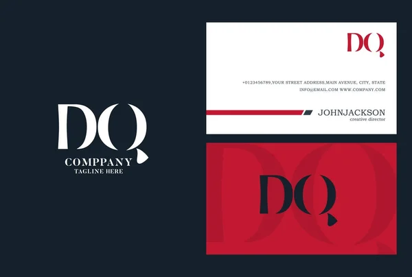 Logotipo das Cartas Comuns DQ — Vetor de Stock