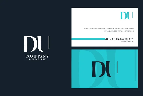 DU Joint Letters Logo — Stock Vector
