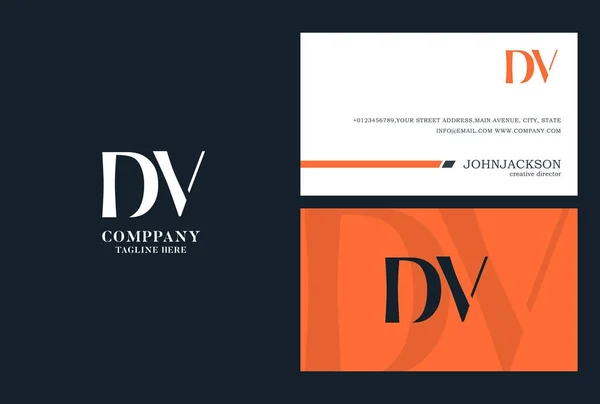 DV Cartas Comuns Logo — Vetor de Stock