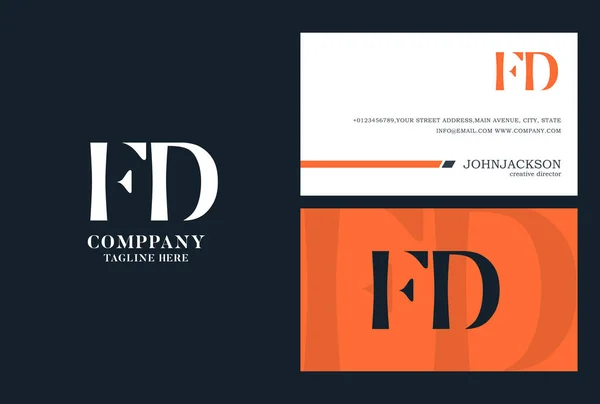 Fd Joint Letters Logo — Stock Vector