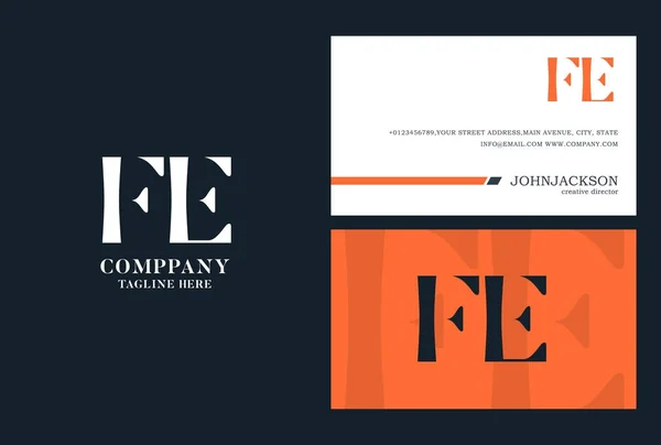 Fe Joint Letters Logo — Stock Vector