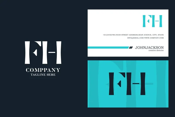 Логотип Fh Joint Letters — стоковый вектор