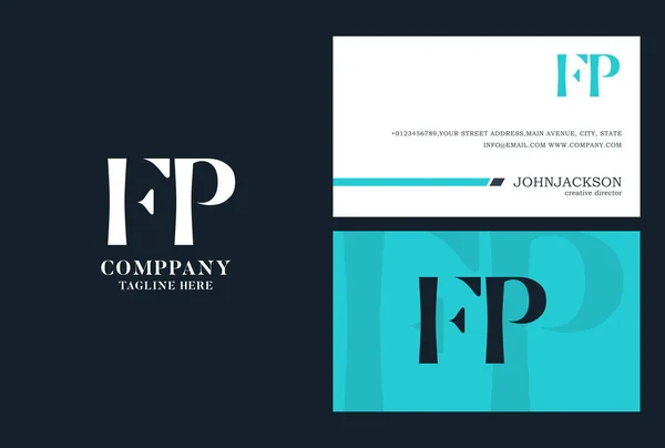 Fp Joint Letters Logo — Stock Vector