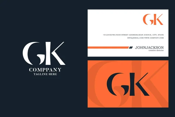 Gk спільне літери логотип — стоковий вектор