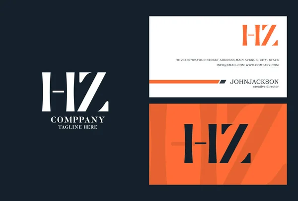 Hz Joint Letters Logo — Stock Vector