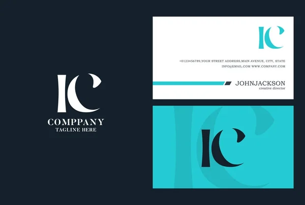 Lc の文字ロゴのテンプレート — ストックベクタ