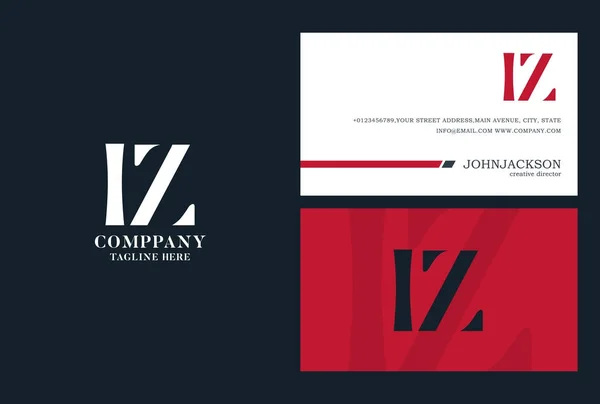 LZ Letters Modelo de logotipo — Vetor de Stock
