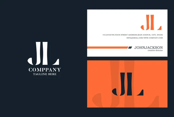 Modelo de logotipo de letras JL — Vetor de Stock