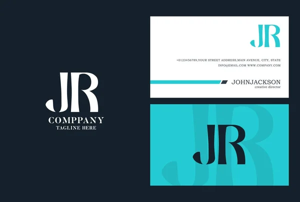 JR Letters Modelo de logotipo — Vetor de Stock