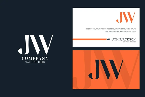 JW Letters Logo template — Vetor de Stock