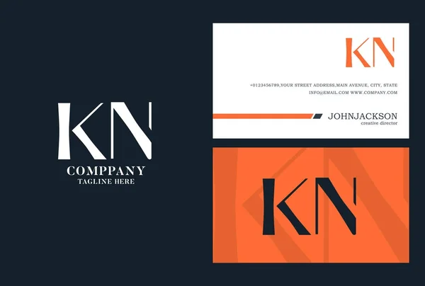 Логотип спільних листів KN — стоковий вектор
